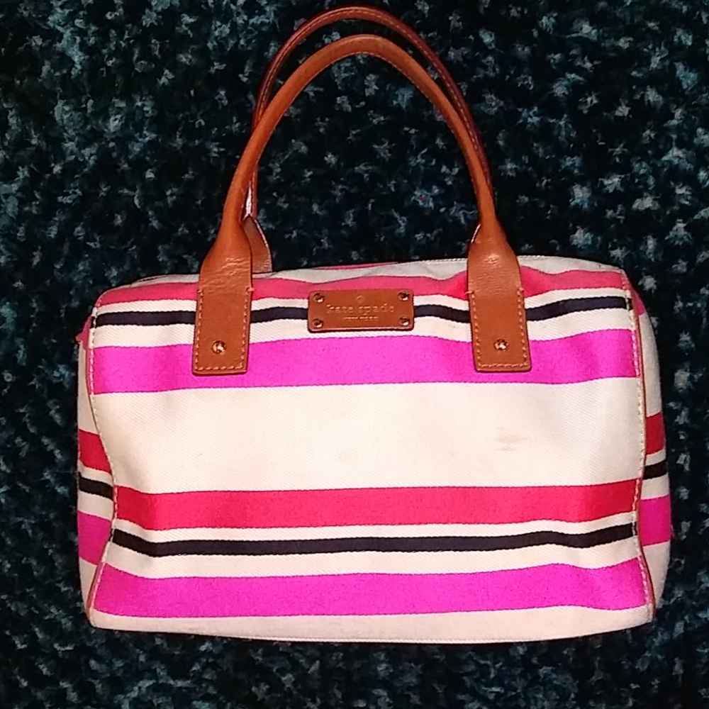 Kate Spade canvas striped purse